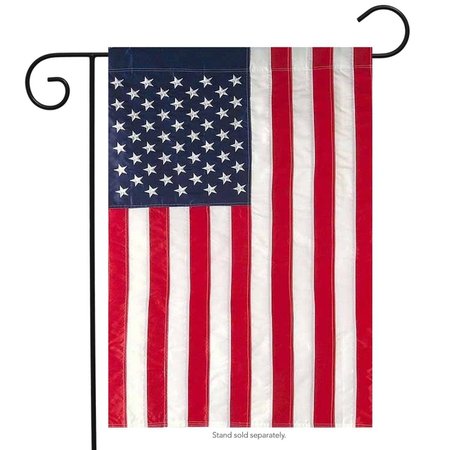 BRIARWOOD LANE Briarwood Lane BLG00018 Embroidered American Flag Garden Flag BLG00018